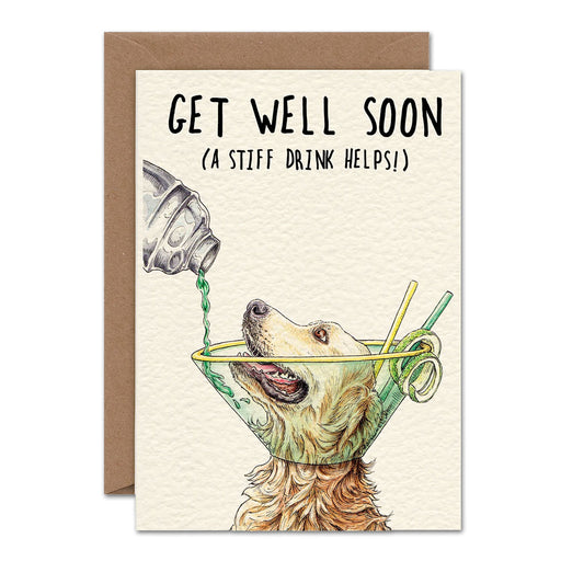 Get Well Soon - Funny Dog Note Card