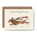 Dachshund Through The Snow - Funny Dog Note Card