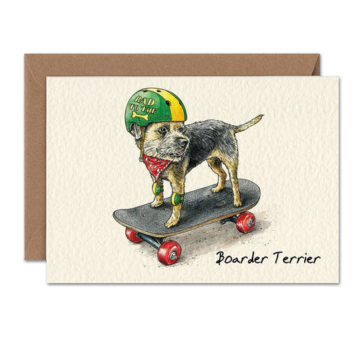 Boarder Terrier Funny Dog Note Card