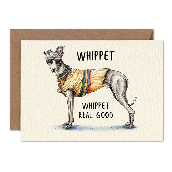 Whippet Real Good Funny Dog Note Card