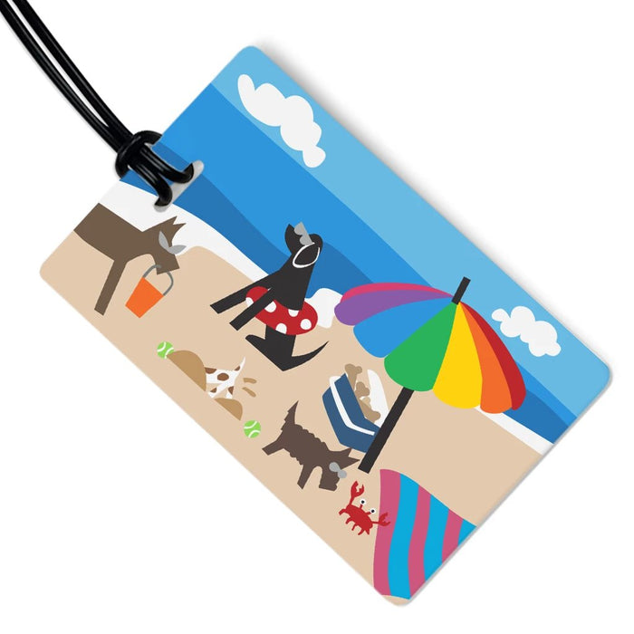 Dog Luggage Tag - Doggie Beach Bums