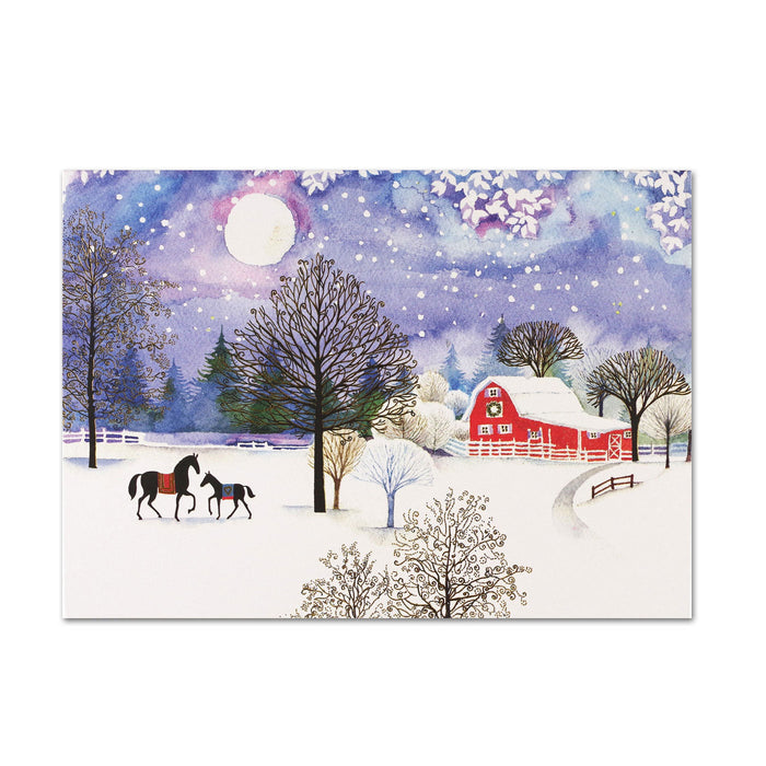 Winter Horse Farm Holiday Cards