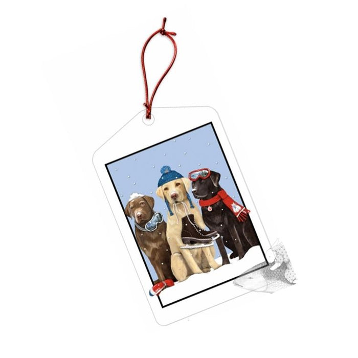 Winter Dogs Gift Tags