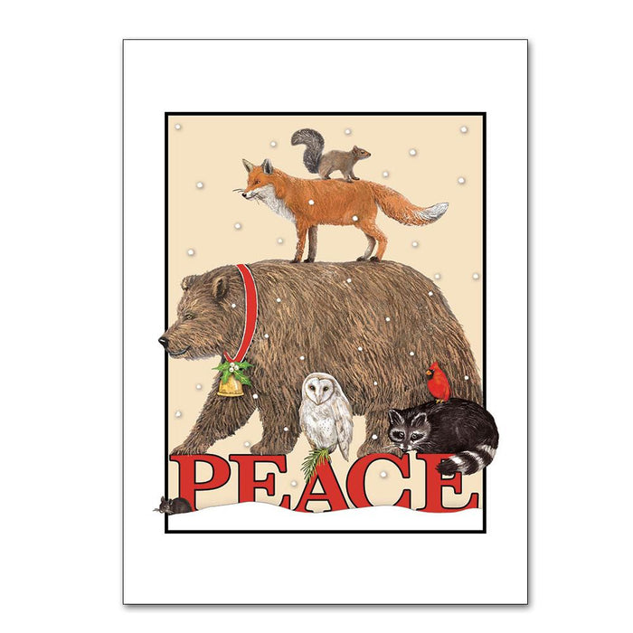 Animal Kingdom Peace Christmas Cards