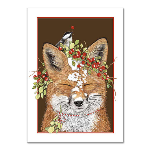 Winter Berry Fox Holiday Cards