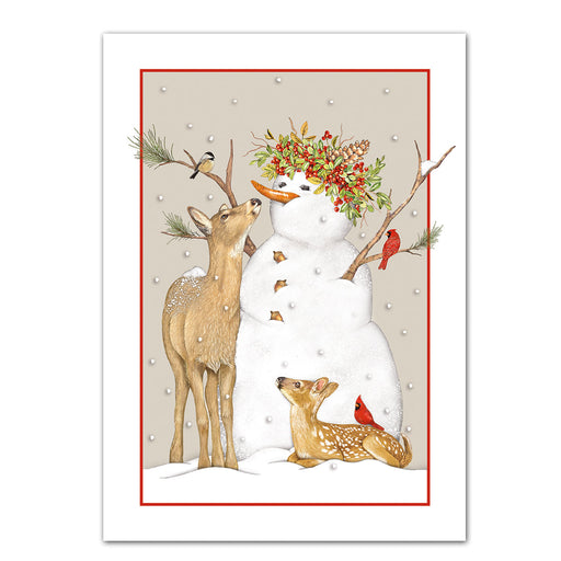 Deer & Snowman Holiday Cards