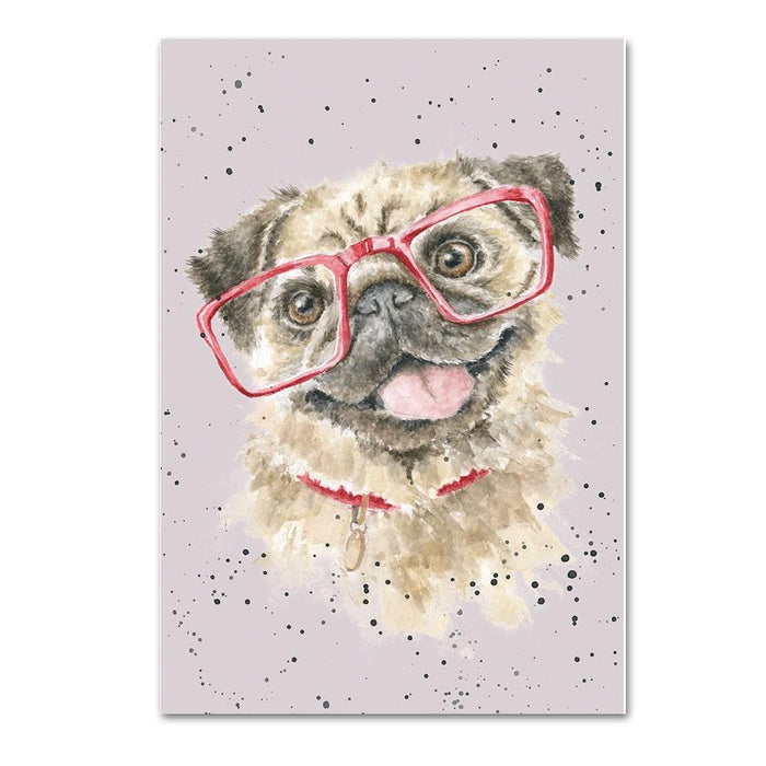 Playful Pug Note Card by Wrendale