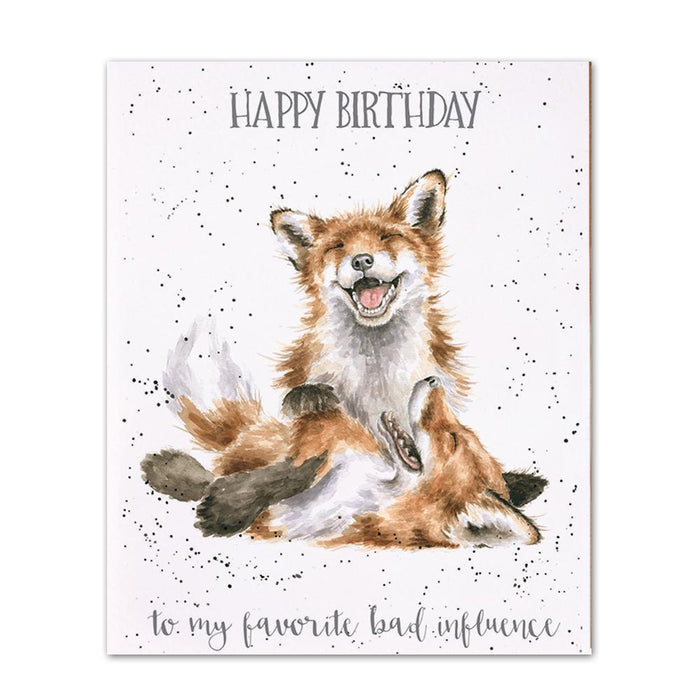 Bad Influence Fox Birthday Card by Wrendale