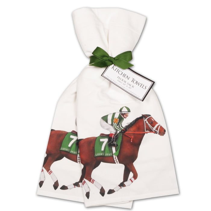 Derby Horse Kitchen Towels  - Set of 2