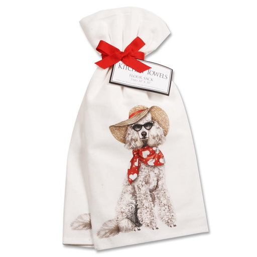 Summer Glamor Poodle Kitchen Towels - Set of 2