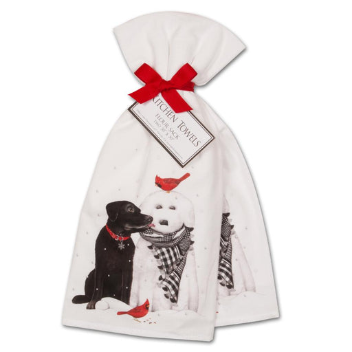 Black Lab & Snowdog Kitchen Towels - Set of 2