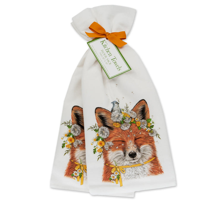 Dandelion Fox Kitchen Towels- Set of 2