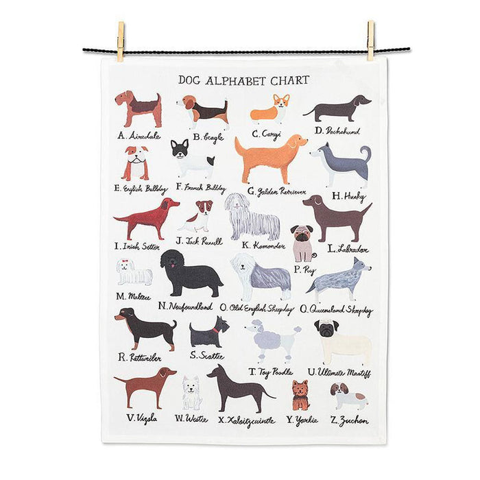 Dog Alphabet Cotton Kitchen Towel