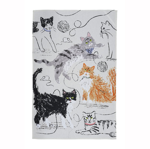 Feline Friends Cotton Tea Towel