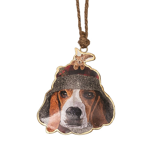 Beagle Metal Christmas Ornament