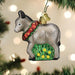 Festive Holiday Donkey Glass Christmas Ornament
