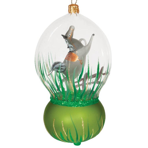 Grey Horse Glass Dome Ornament