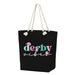Derby Vibes Cotton Black Tote Carryall